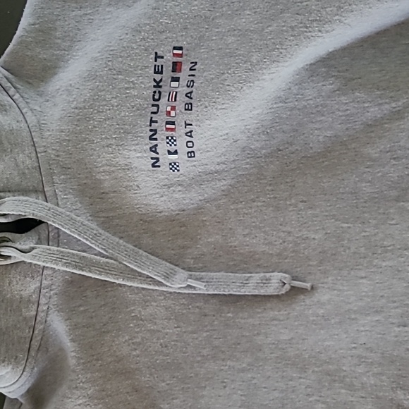 Nantucket boat basin heavy grey Sport tek hoodie, size L - Picture 5 of 8